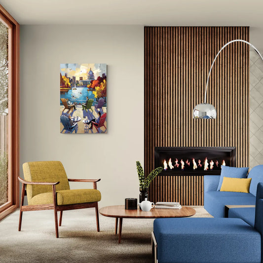 Madison Union Terrace Vibes - Canvas Wall Art Living Room