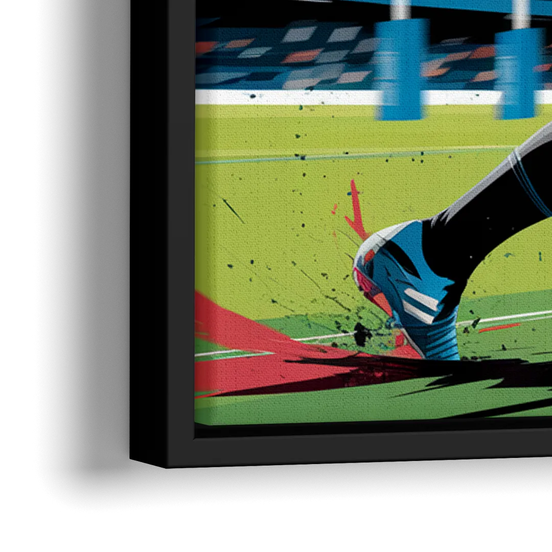 Dunedin Rugby Spirit - Close-Up Black Frame Canvas