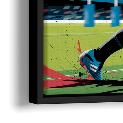 Dunedin Rugby Spirit - Close-Up Black Frame Canvas