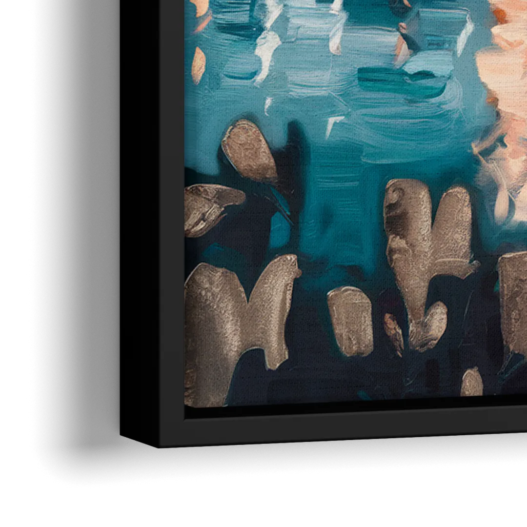 Baltimore Scenic Harbor Views - Close-Up Black Frame Canvas