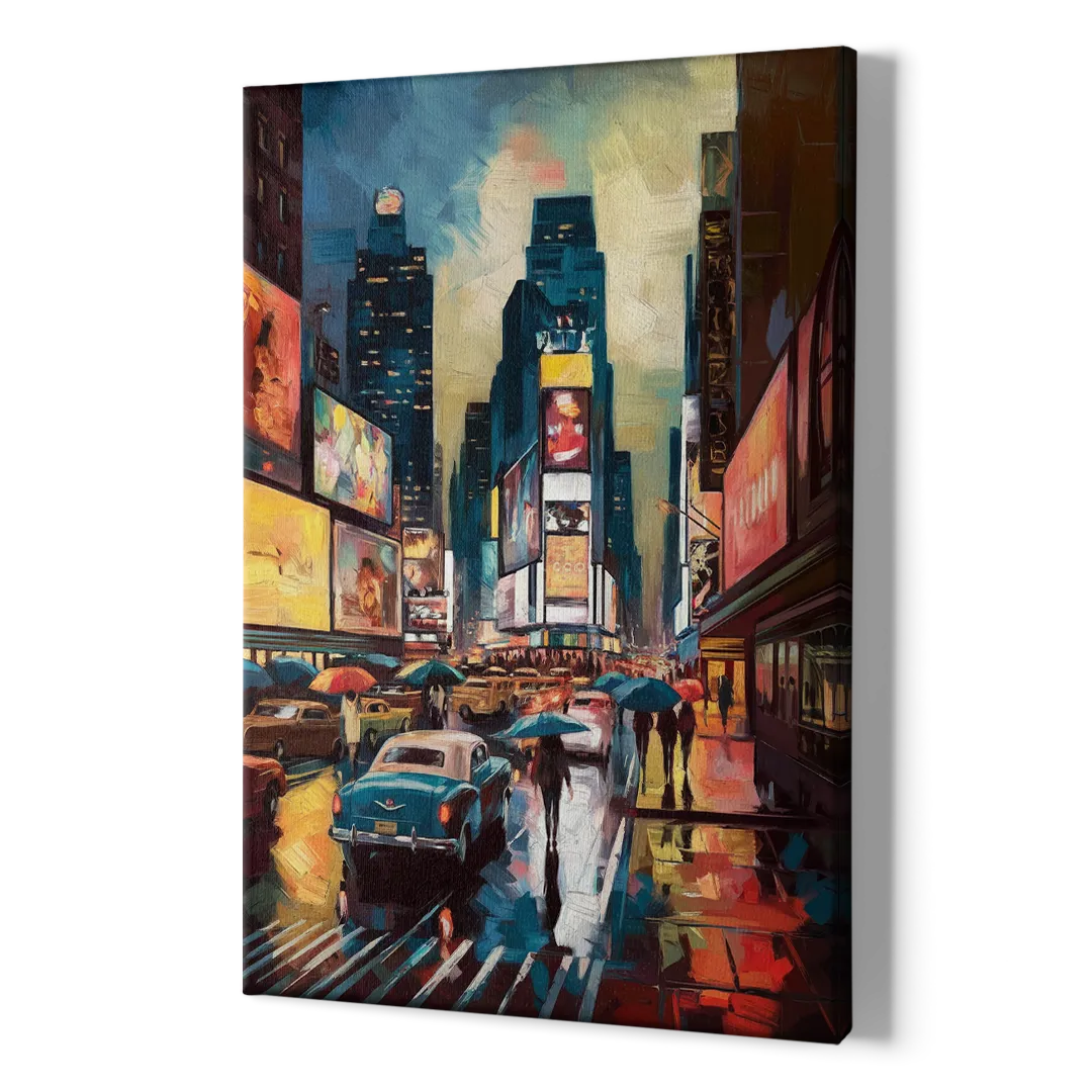 New York City Times Square at Midnight - Canvas Print Art Sides