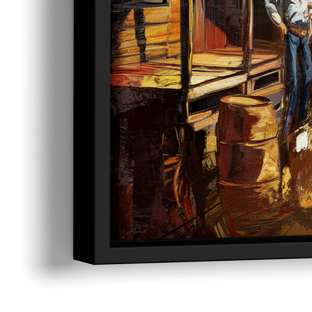 Tombstone Historic Landmarks - Close-Up Black Frame Canvas