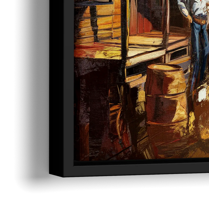 Tombstone Historic Landmarks - Close-Up Black Frame Canvas