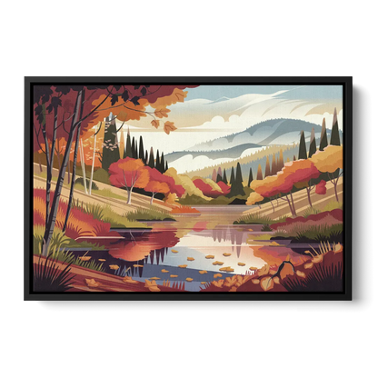 Ashland Fall Foliage - Black Frame Canvas