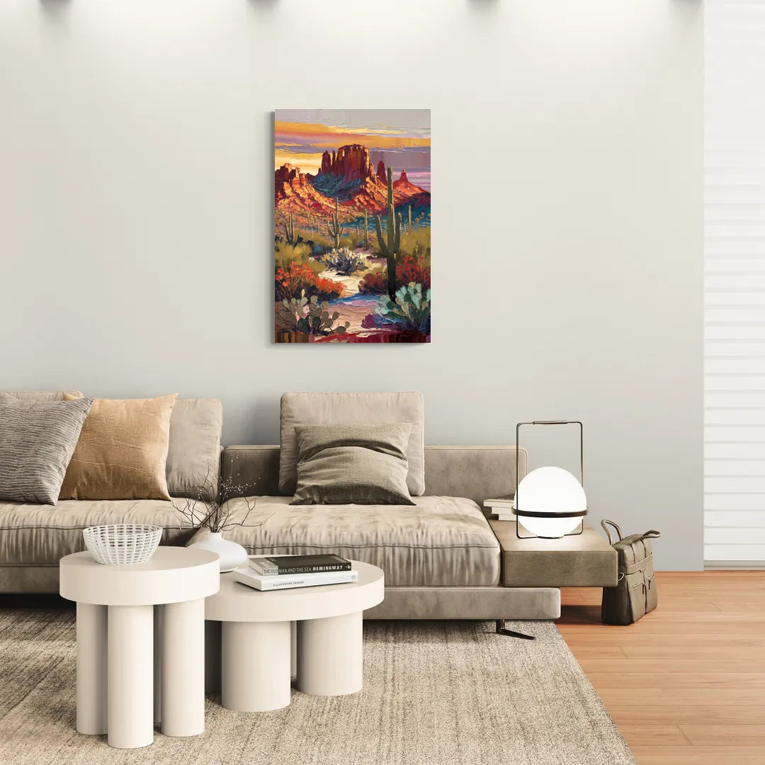 Phoenix Arizona Mountainscape - Canvas Wall Art Living Room
