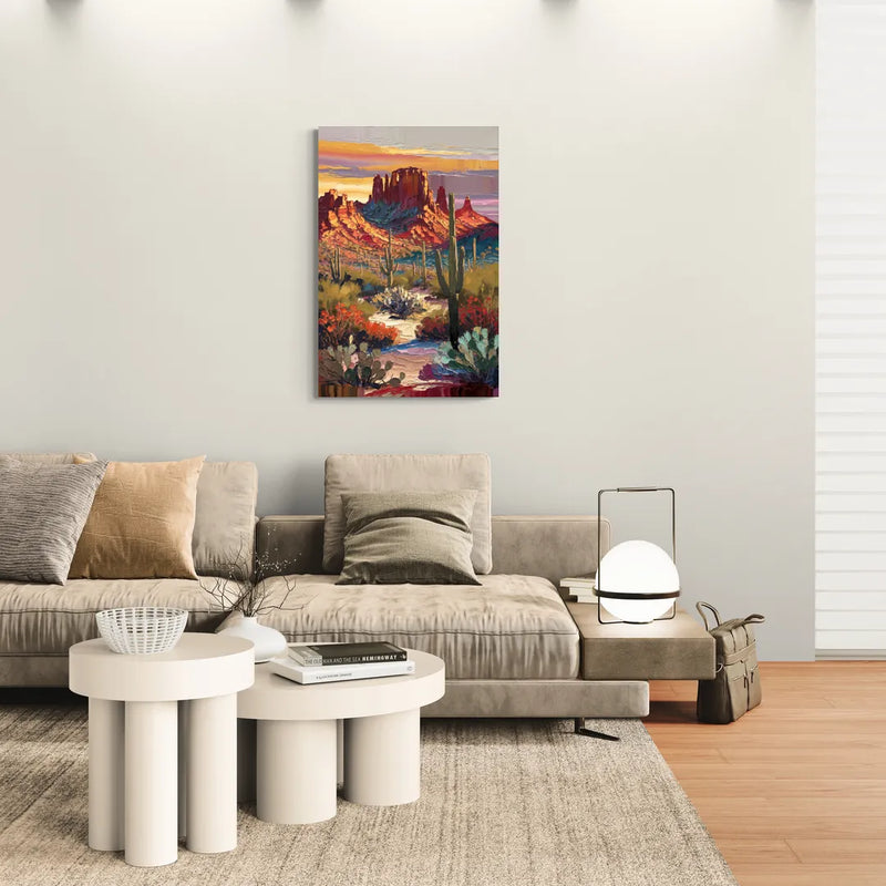Phoenix Arizona Mountainscape - Canvas Wall Art Living Room