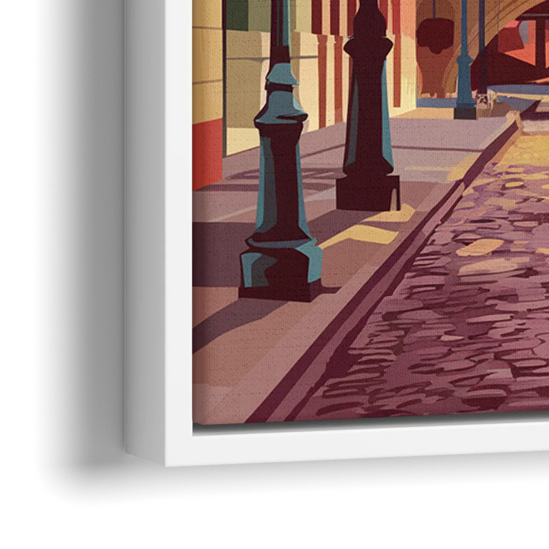 Richmond Historic District - Close-Up White Frame Canvas