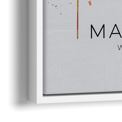 Madison Iconic Landmarks - Close-Up White Frame Canvas