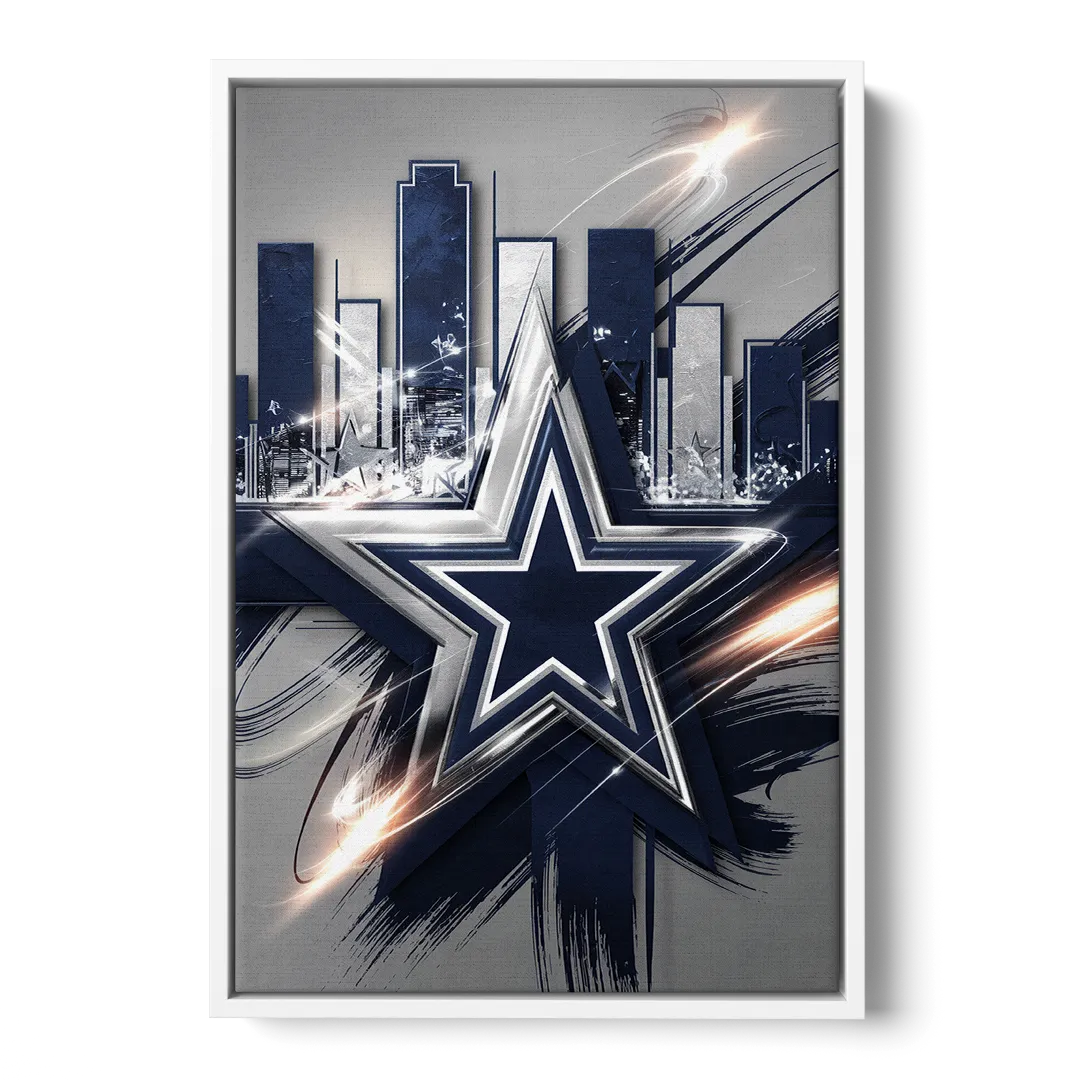 Dallas FC Team Spirit - White Frame Canvas