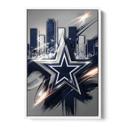 Dallas FC Team Spirit - White Frame Canvas