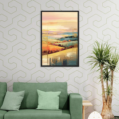 Burlington Scenic Horizons - Living Room Black Frame Canvas