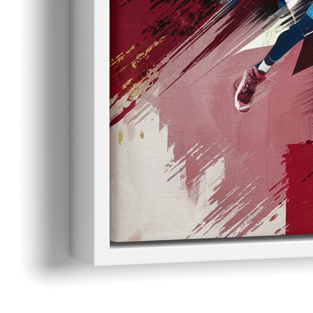 Washington Wizards Basketball - Close-Up White Frame Canvas