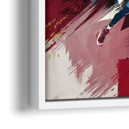 Washington Wizards Basketball - Close-Up White Frame Canvas