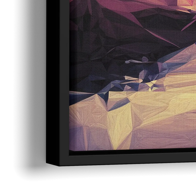 Boise Sunset Serenity - Close-Up Black Frame Canvas