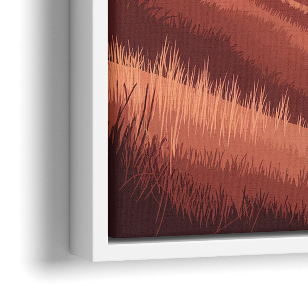 Ashland Sunrise Over Hills - Close-Up White Frame Canvas
