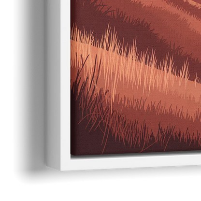 Ashland Sunrise Over Hills - Close-Up White Frame Canvas