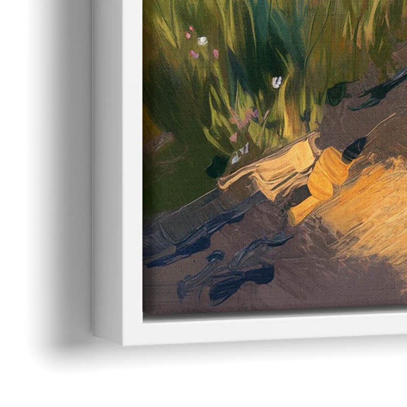 Bozeman Nature Trails - Close-Up White Frame Canvas