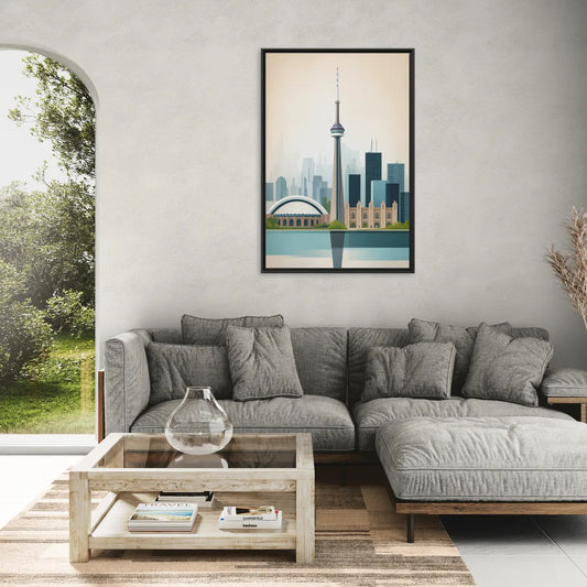 University of Toronto Campus - Living Room Black Frame Canvas