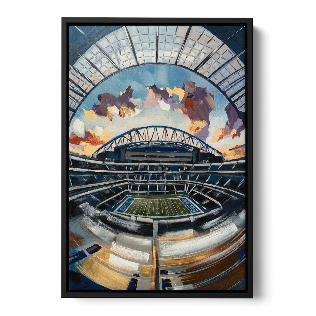 Dallas Cowboys Stadium - Black Frame Canvas