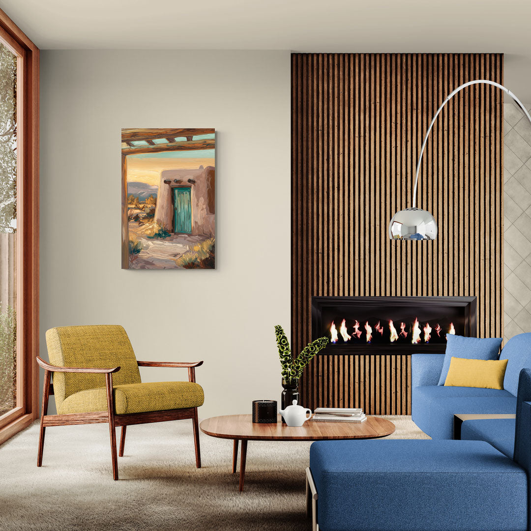 Santa Fe Pueblo Style - Canvas Wall Art Living Room