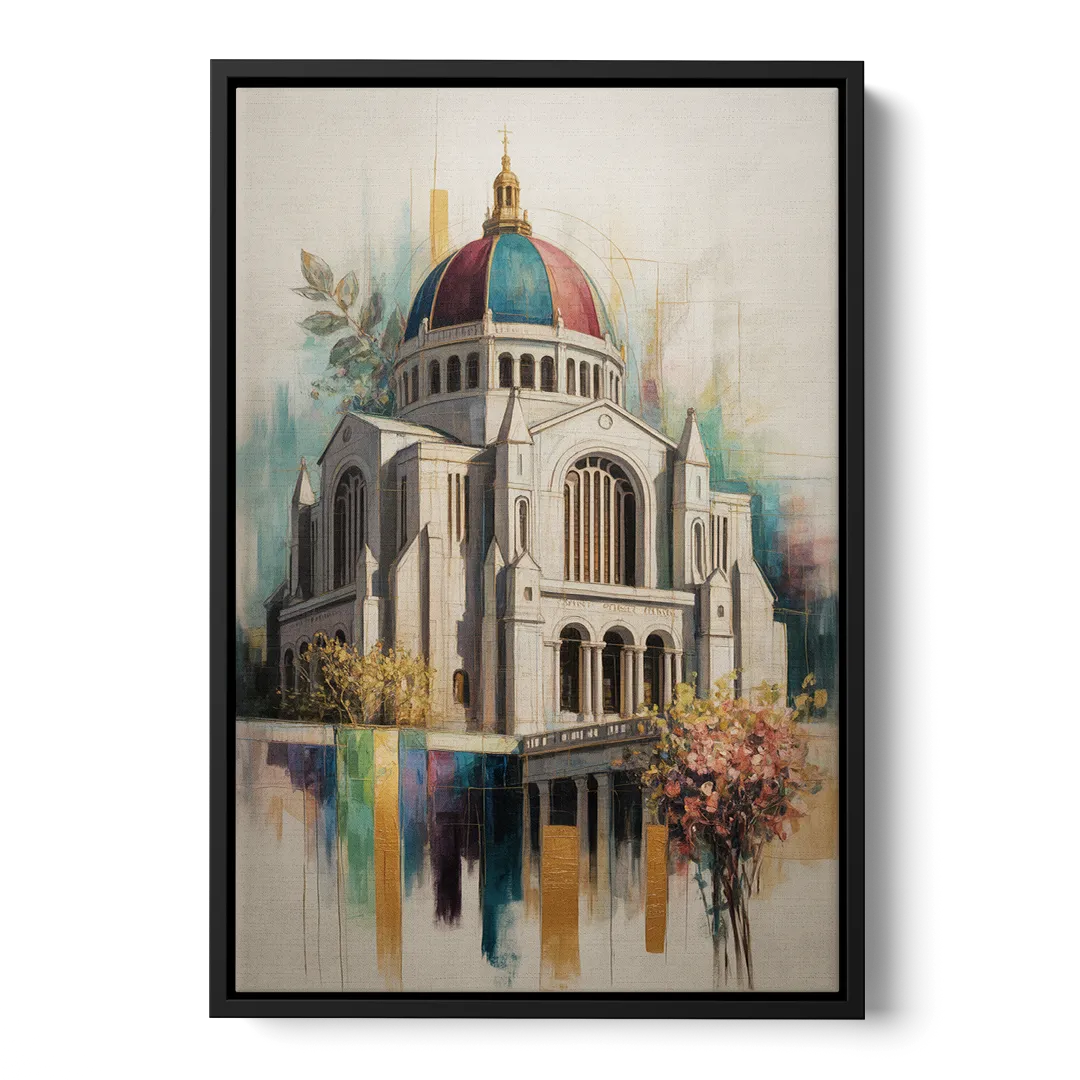 Saint Josephs Oratory - Black Frame Canvas