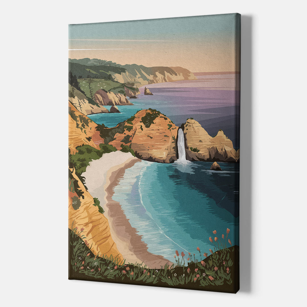 Big Sur Serene Landscape - Canvas Wall Art Indoor
