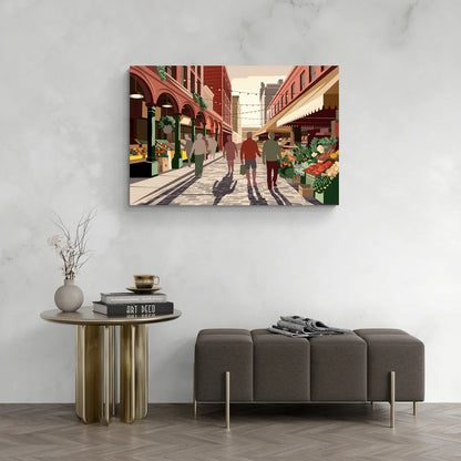Omaha Old Market Charm - Canvas Wall Art Living Room