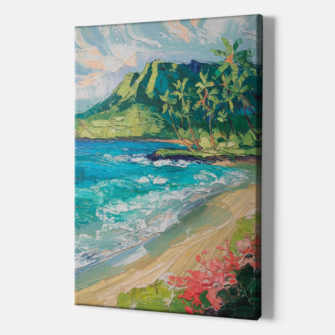 Honolulu Diamond Head View - Canvas Wall Art Indoor