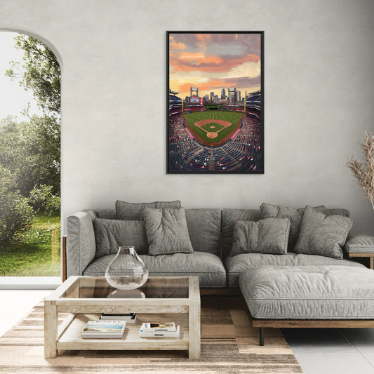 Philadelphia Phillies Ballpark - Living Room Black Frame Canvas