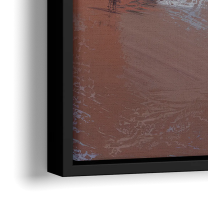 Virginia Beach Pier at Sunset - Close-Up Black Frame Canvas