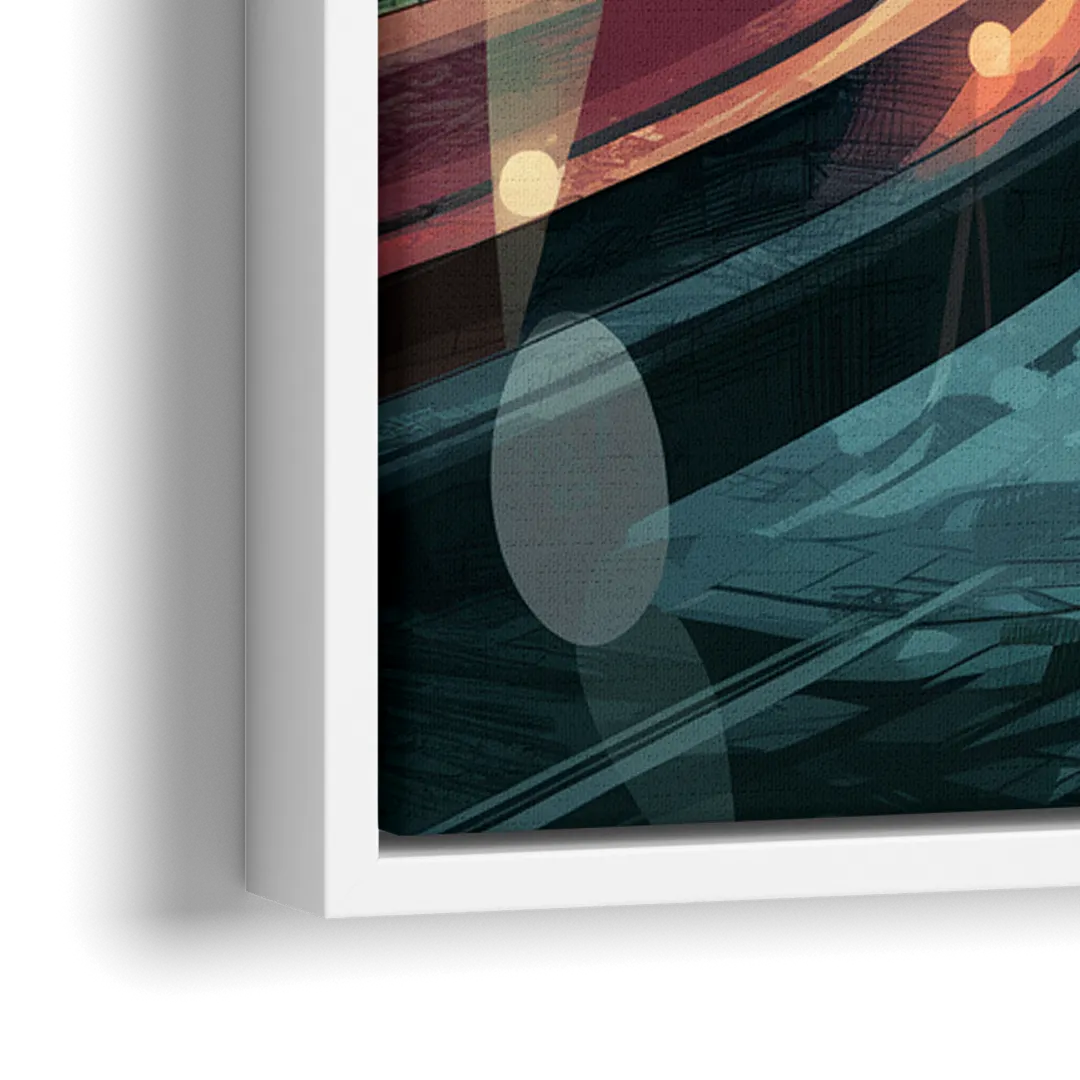 Richmond Riverfront Views - Close-Up White Frame Canvas
