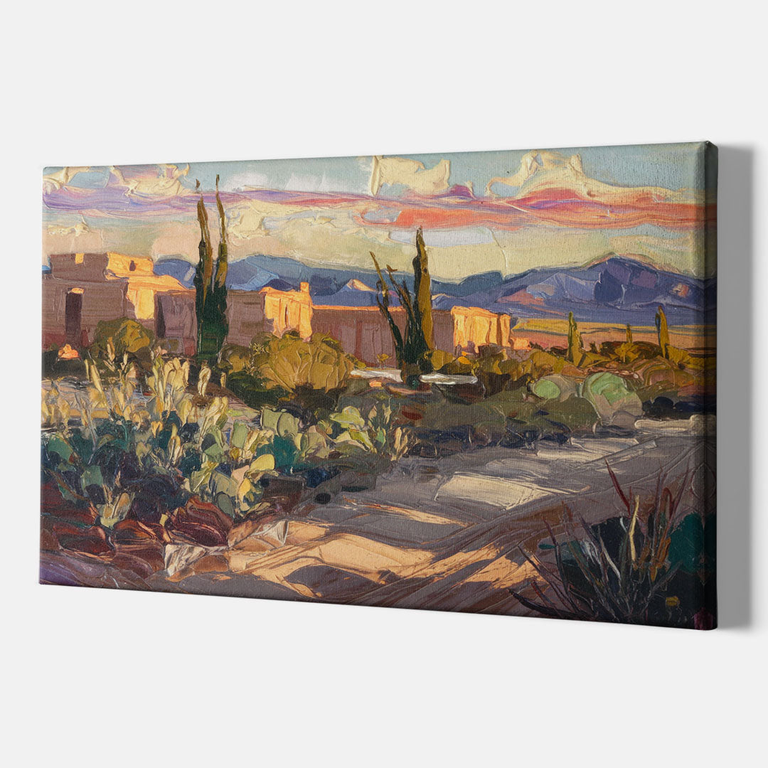 Santa Fe Sunset Landscape - Canvas Wall Art Indoor