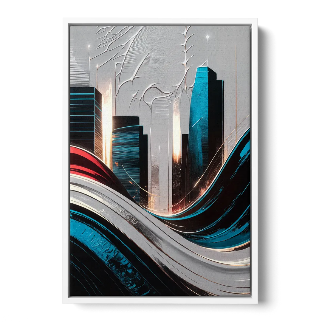 San Jose Earthquakes Spirit - White Frame Canvas