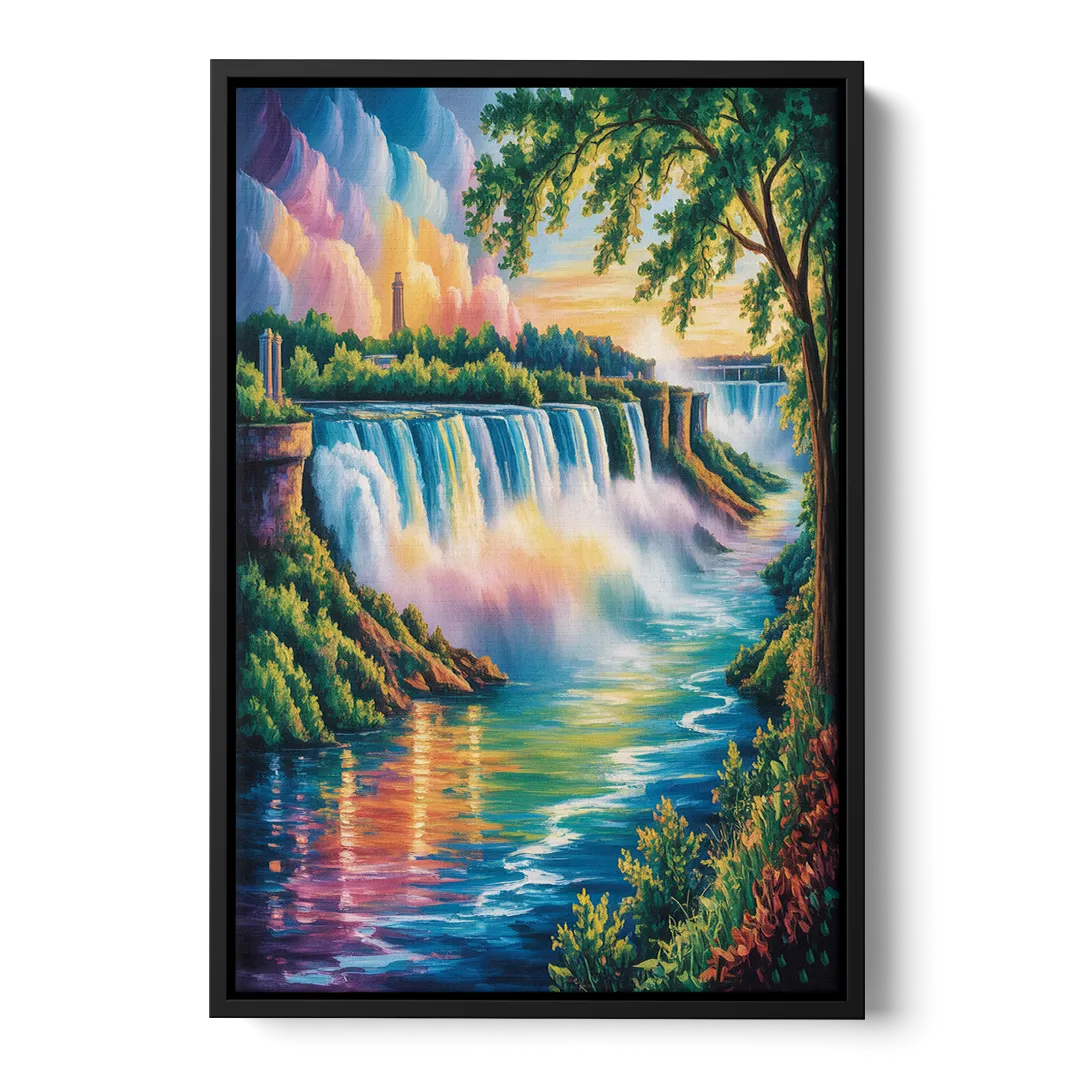 Niagara Falls Nature Trail - Black Frame Canvas