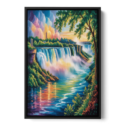 Niagara Falls Nature Trail - Black Frame Canvas