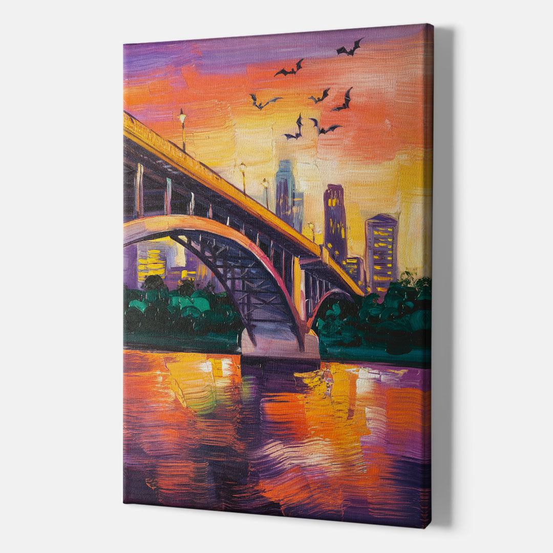 Austin Congress Avenue Bridge - Canvas Wall Art Indoor
