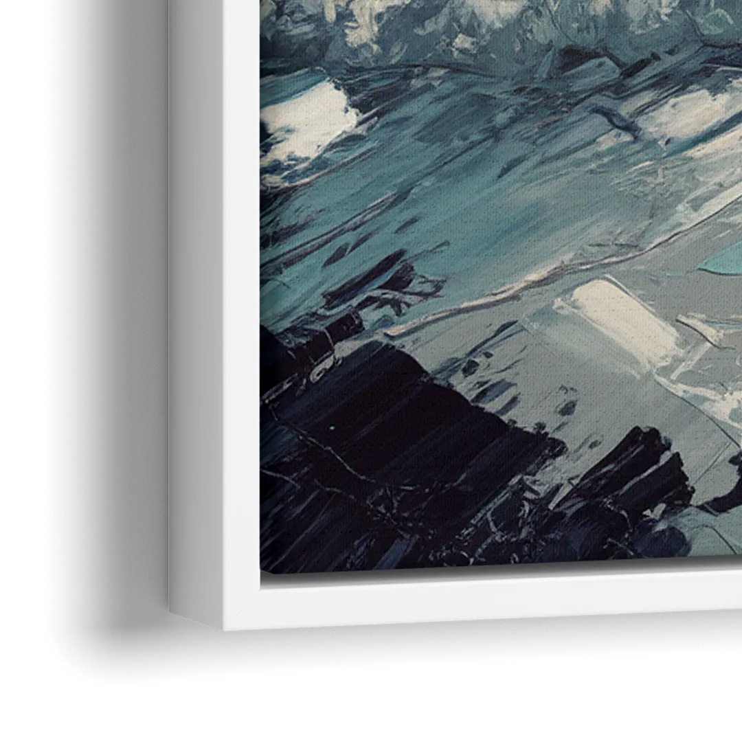 Seaside Stormy Skies - Close-Up White Frame Canvas