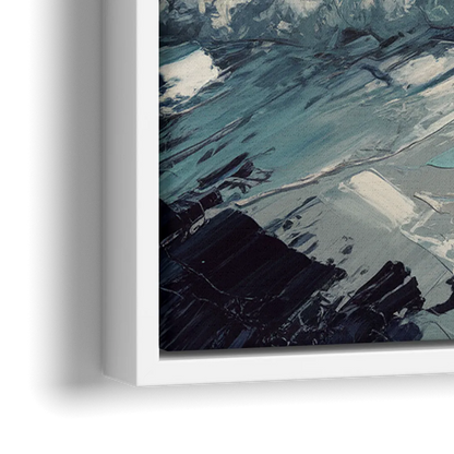 Seaside Stormy Skies - Close-Up White Frame Canvas