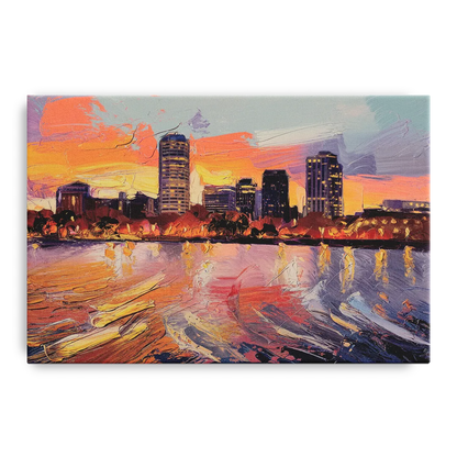Baltimore Inner Harbor Sunset - Canvas Wall Art