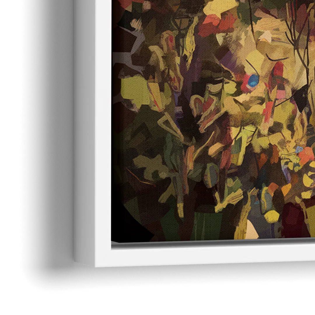 Gatlinburg Trail Through The Forest - Close-Up White Frame Canvas