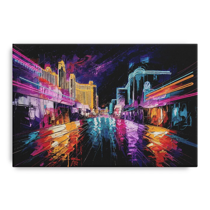 Las Vegas Neon Nights - Canvas Wall Art