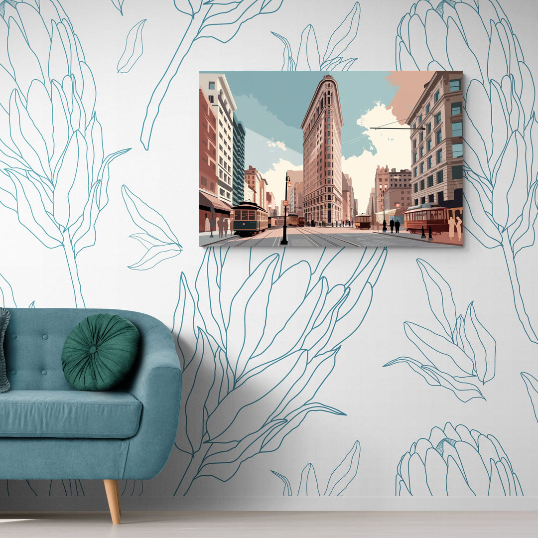 New York City Flatiron Building - Canvas Wall Art Living Room
