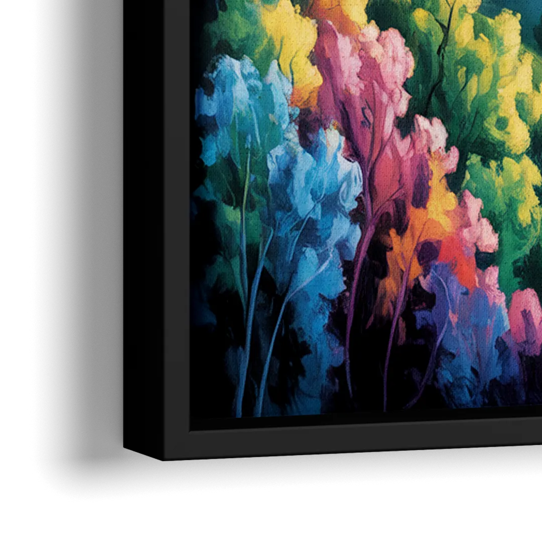 Niagara Falls Panorama - Close-Up Black Frame Canvas