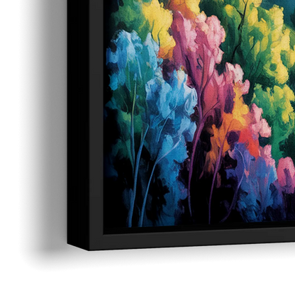 Niagara Falls Panorama - Close-Up Black Frame Canvas