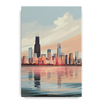 Chicago Skyline from Lake Michigan - Canvas Wall Art