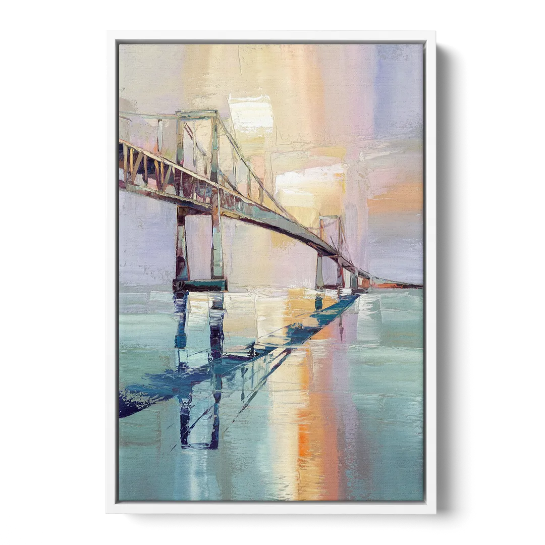 Corpus Christi Harbor Bridge - White Frame Canvas