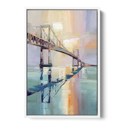 Corpus Christi Harbor Bridge - White Frame Canvas