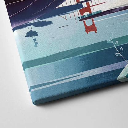 San Francisco Golden Gate Reflection Canvas Close Up