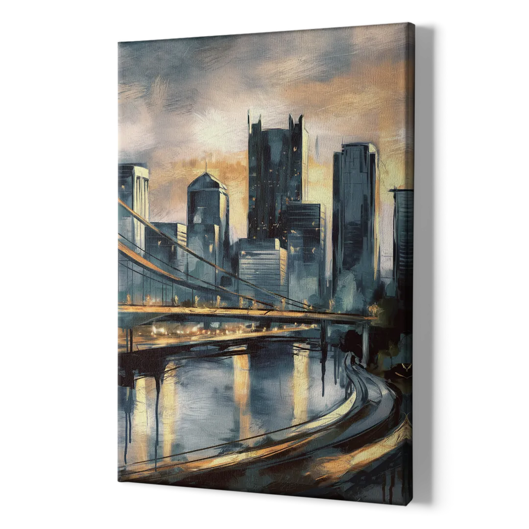 Pittsburgh Urban Aesthetic - Canvas Print Art Sides