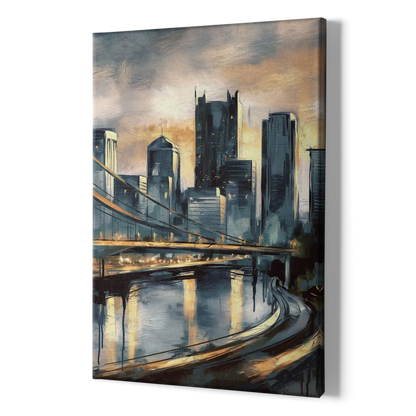 Pittsburgh Urban Aesthetic - Canvas Print Art Sides